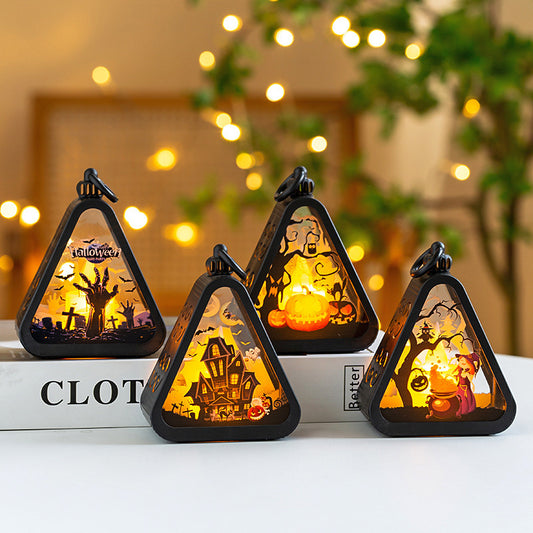 ✨ 🎃 Spooky Haunted House LED Lantern – Perfect Halloween Decoration 👻 ✨