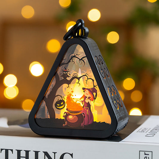 ✨ 🎃 Spooky Haunted House LED Lantern – Perfect Halloween Decoration 👻 ✨