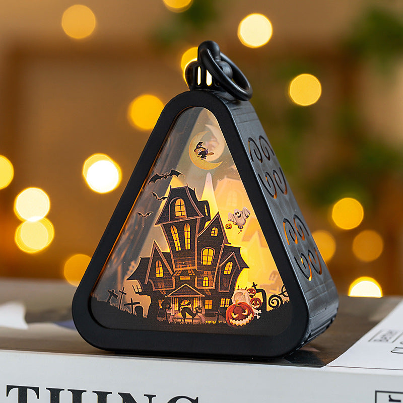 ✨ 🎃 Spooky Haunted House LED Lantern – Perfect Halloween Decoration 👻 ✨